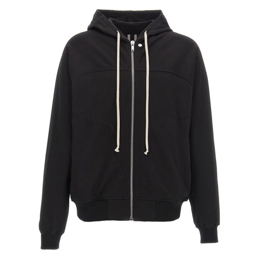 Rick Owens Black Cotton Men's Hoodie